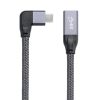 100W USB-C / Type-C Elbow Male to USB-C / Type-C Female Full-function Data Extension Cable