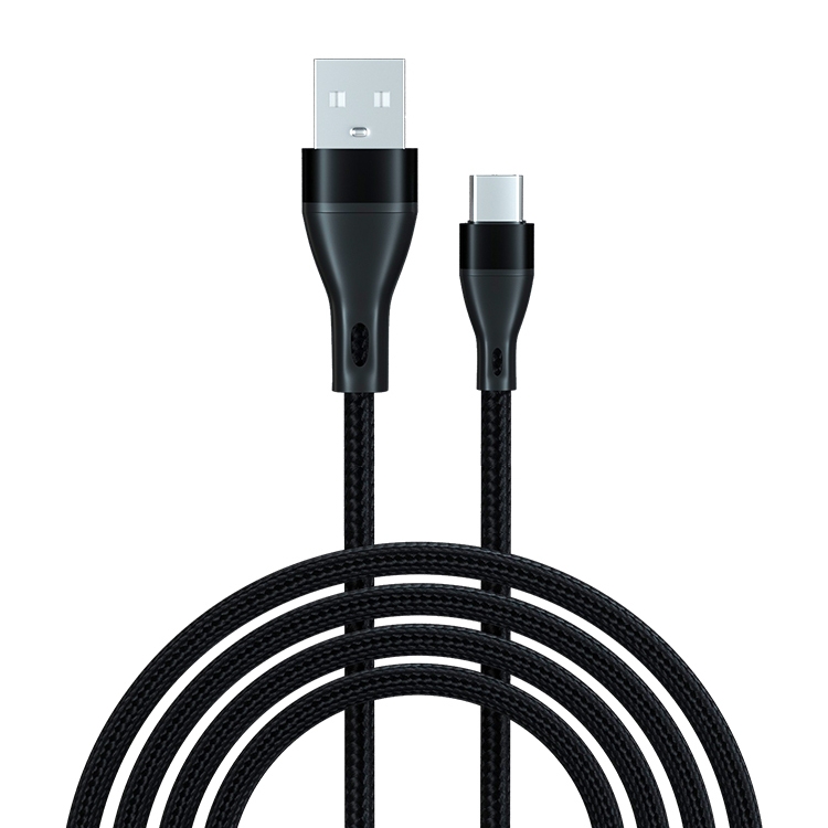 ADC-001 3A USB to USB-C / Type-C Weave Fast Charging Data Cable