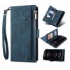 Retro Frosted Horizontal Flip Leather Case with Holder & Card Slot & Wallet & Zipper Pocket & Lanyard