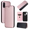 Carbon Fiber Texture Magnetic Horizontal Flip TPU + PC + PU Leather Case with Card Slot