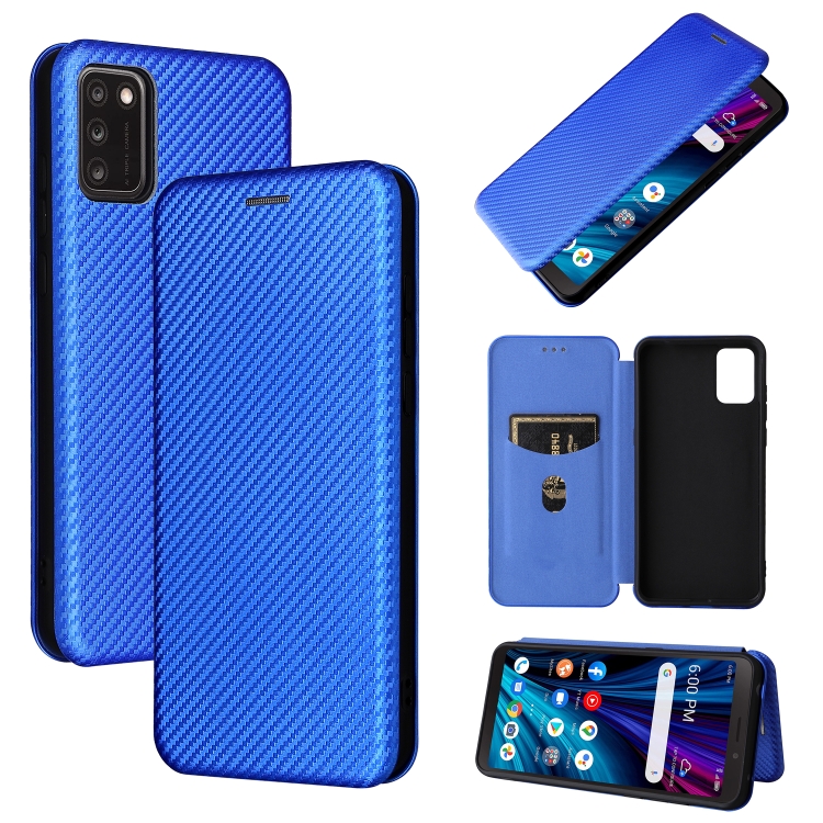 Carbon Fiber Texture Magnetic Horizontal Flip Leather Phone Case with Card Slot