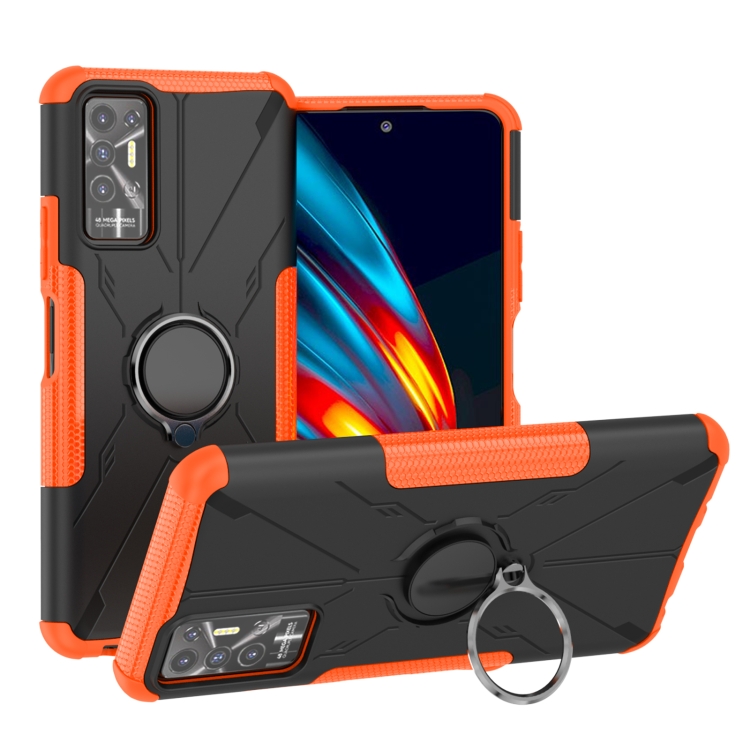 Armor Bear Shockproof PC + TPU Phone Protective Case with Ring Holder
