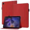 Rhombus Skin Feel Horizontal Flip Tablet Leather Case with Card Slots & Holder