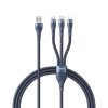 REMAX RC-199th Whirly Series 5A USB to USB-C / Type-C + 8 Pin + Micro USB Fast Charging Data Cable, Cable Length: 1.2m