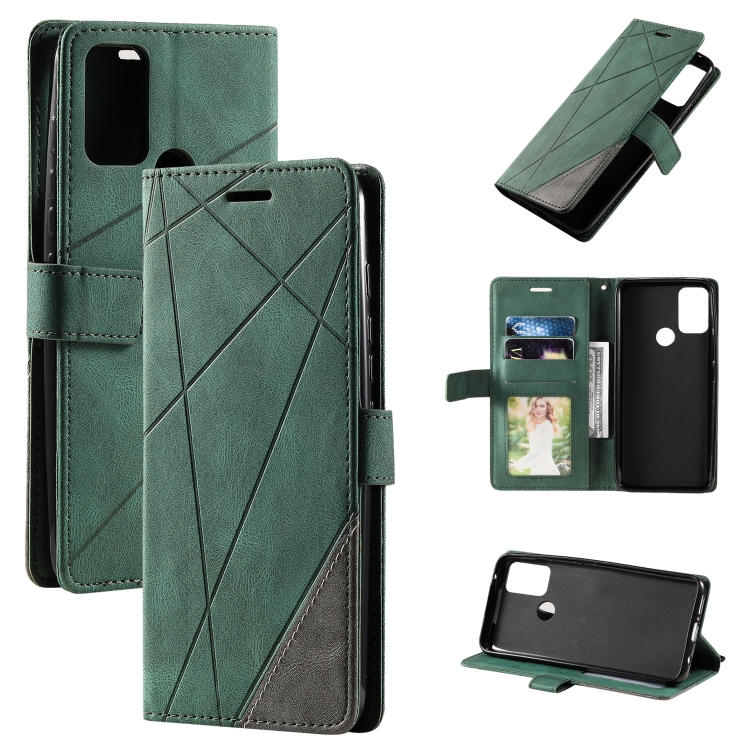 Skin Feel Splicing Horizontal Flip Leather Phone Case