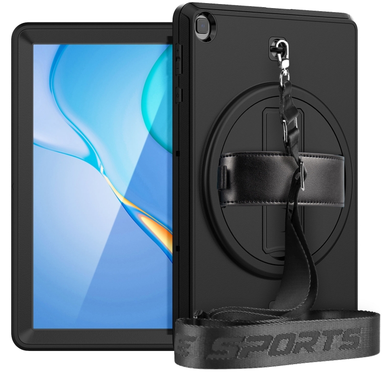 Shockproof TPU + PC Tablet Case with Holder & Pen Slot & Shoulder Strap