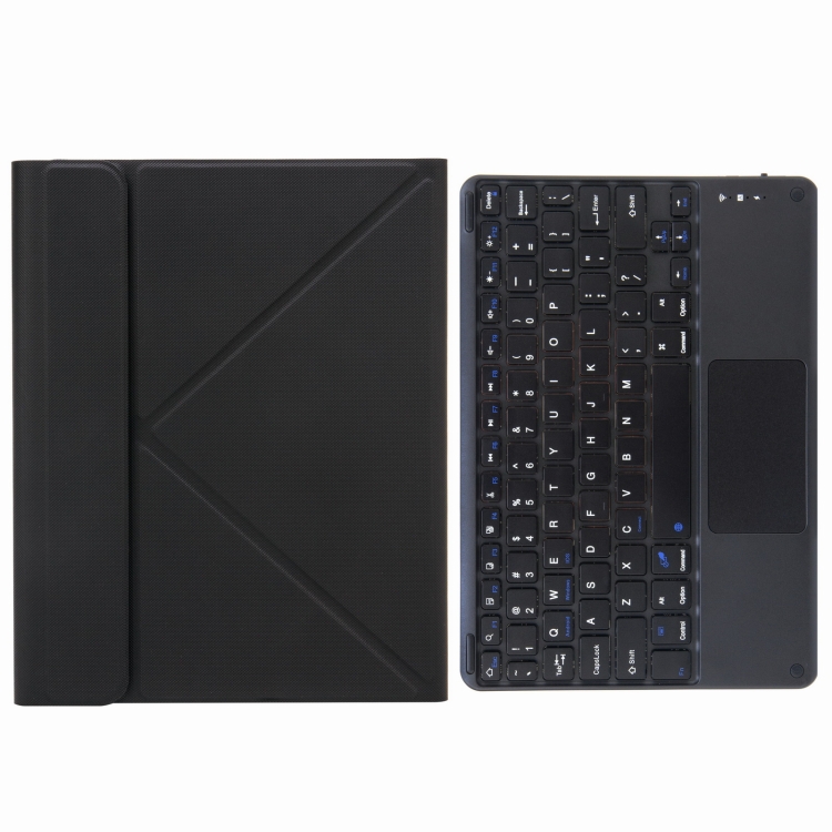 H-102C Touch Bluetooth Keyboard Leather Case with Rear Three-fold Holder