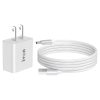 IVON AD-35 2 in 1 18W QC3.0 USB Port Travel Charger + 1m USB to USB-C / Type-C Data Cable Set,