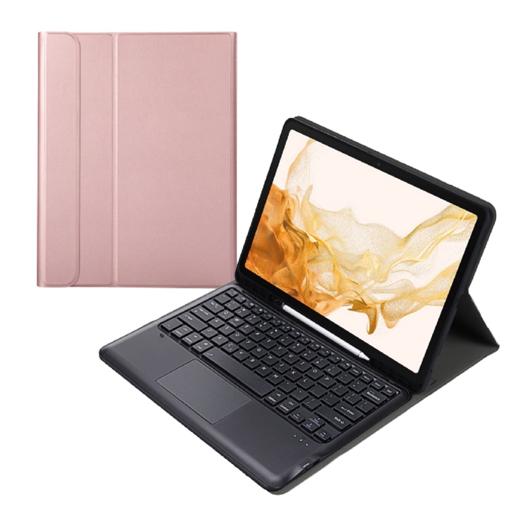 A800B-A Split Bluetooth Keyboard Leather Case with Holder & Pen Slot & Touchpad