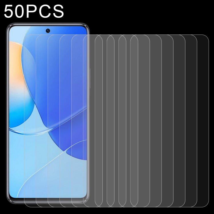 50 PCS 0.26mm 9H 2.5D Tempered Glass Film