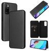 Carbon Fiber Texture Magnetic Horizontal Flip PU Phone Case