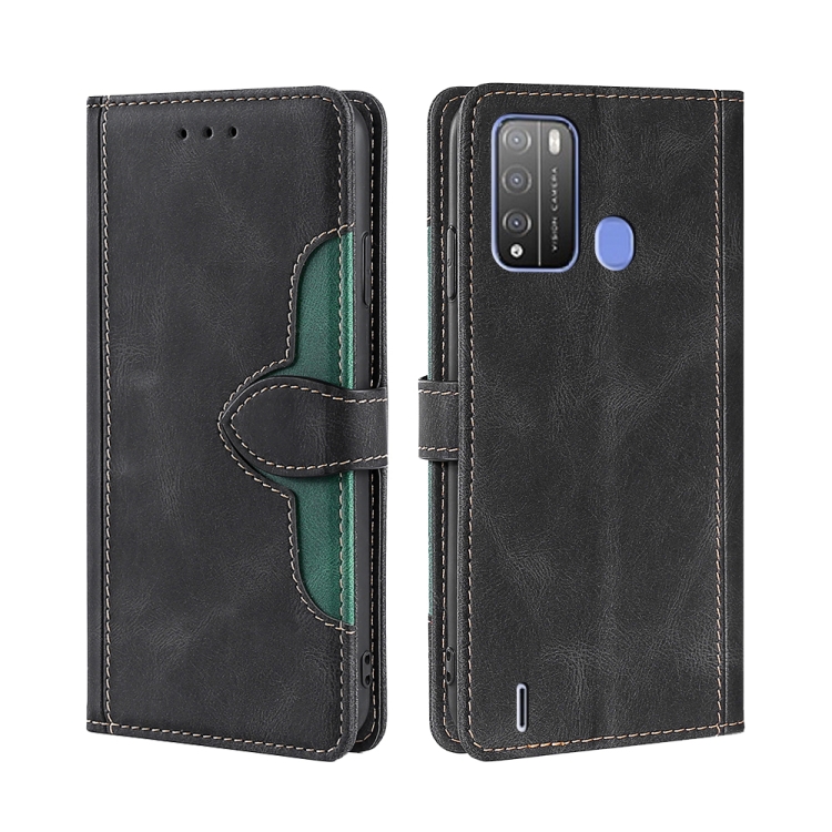 Skin Feel Straw Hat Magnetic Buckle Leather Phone Case