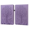 Tree & Deer Pattern Pressed Printing Leather Tablet Case with Sleep / Wake-up