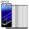 25 PCS Full Glue Cover Screen Protector Tempered Glass Film