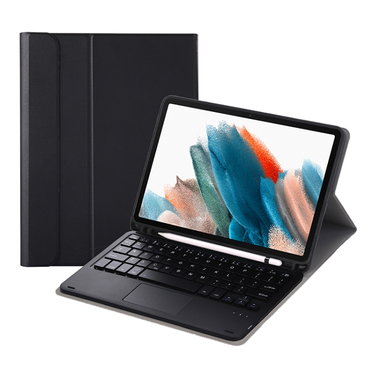 A08B-A Bluetooth Keyboard Leather Case with Pen Slot & Touchpad