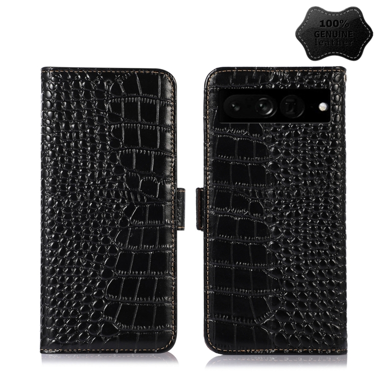 Crocodile Top Layer Cowhide Leather Phone Case