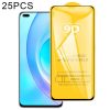 25 PCS 9D Full Glue Screen Tempered Glass Film