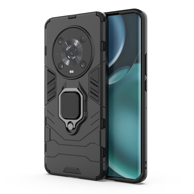 Shockproof PC + TPU Protective Phone Case with Magnetic Ring Holder