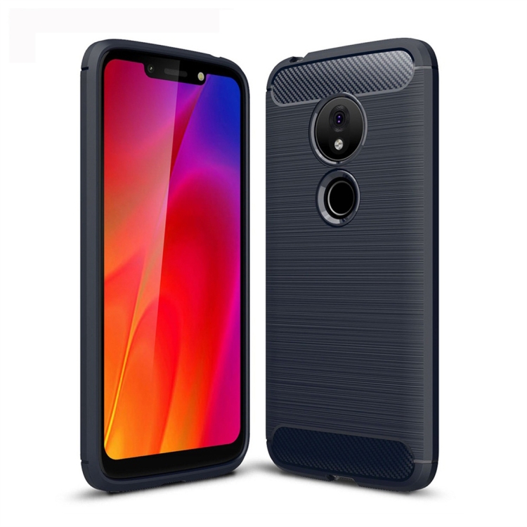 For Motorola Moto G7 Play US Version Brushed Texture Carbon Fiber TPU Case