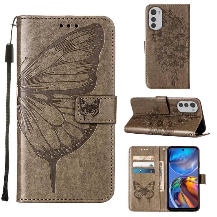 Embossed Butterfly Leather Phone Case