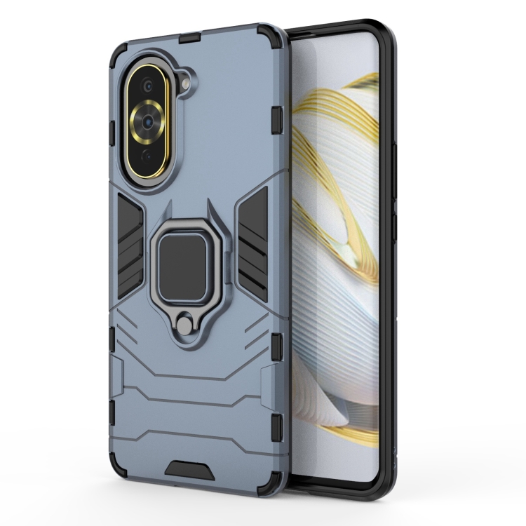 Shockproof PC + TPU Protective Phone Case with Magnetic Ring Holder