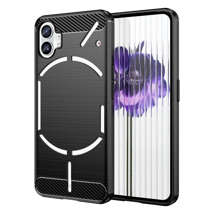 Brushed Texture Carbon Fiber TPU Phone Case