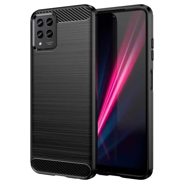 Brushed Texture Carbon Fiber TPU Phone Case