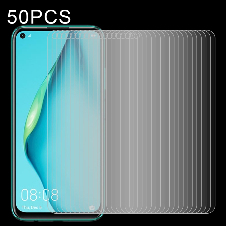 50 PCS 0.26mm 9H Surface Hardness 2.5D Explosion-proof Tempered Glass Non-full Screen Film