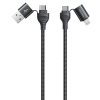 awei CL-126 1.2m 4 in 1 USB to USB-C / Type-C to 8Pin Data Fast Charging Cable