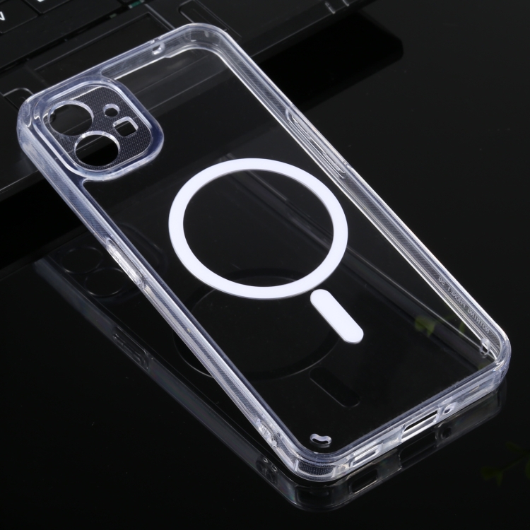 Magsafe Clear Acrylic Four Corner Airbags TPU Phone Case