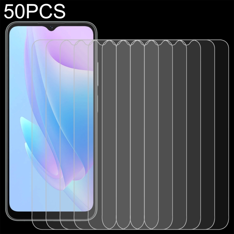 50 PCS 0.26mm 9H 2.5D Tempered Glass Film