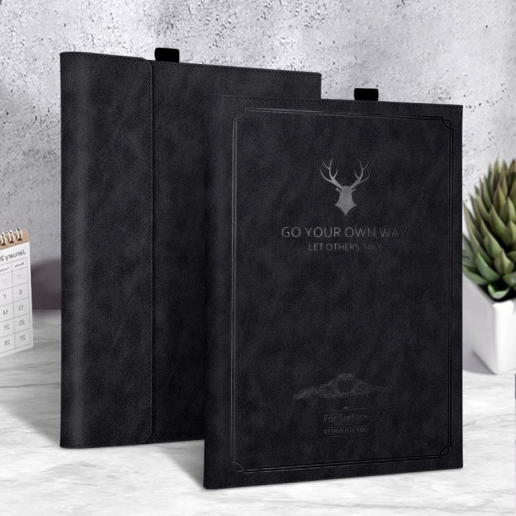 Deer Head Pattern Leather Tablet Case