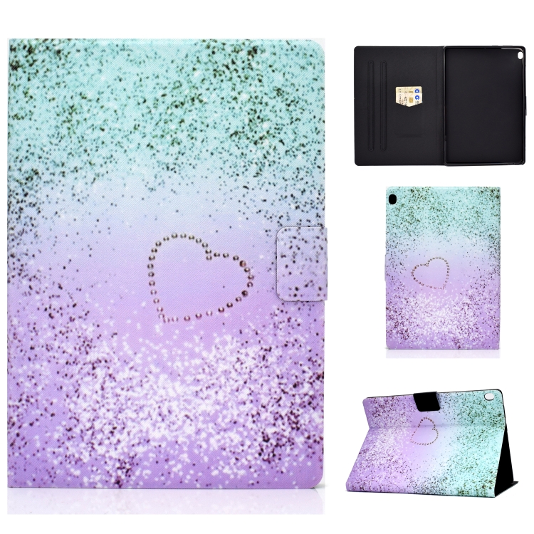 Colored Drawing Horizontal Flip Leather Case with Holder & Card Slots & Sleep / Wake-up Function