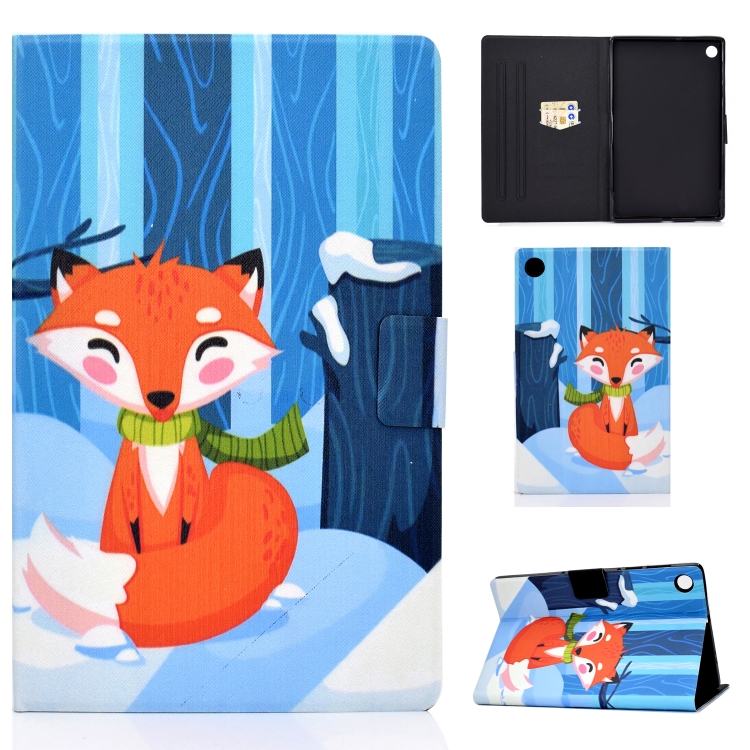 Colored Drawing Horizontal Flip Leather Case with Holder & Card Slots & Sleep / Wake-up Function