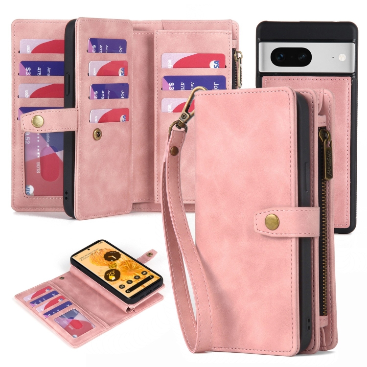 Zipper Wallet Detachable MagSafe Leather Phone Case