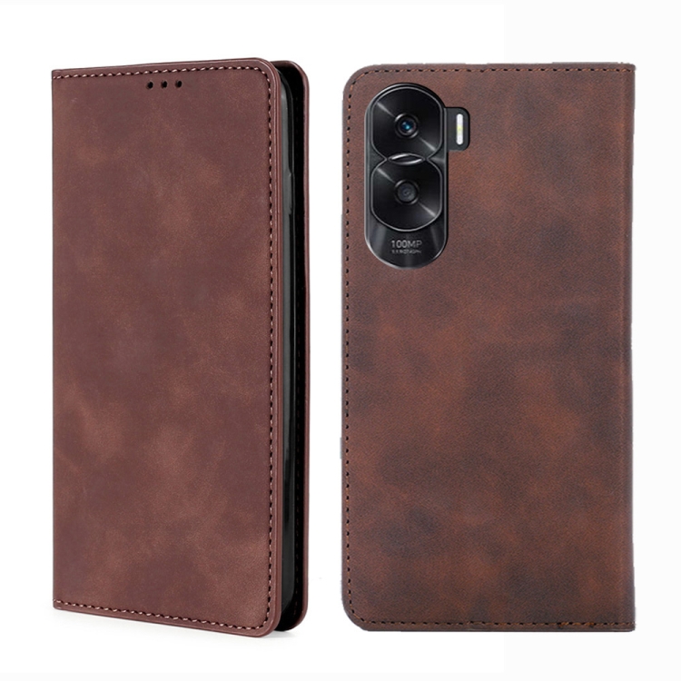 Skin Feel Magnetic Leather Phone Case