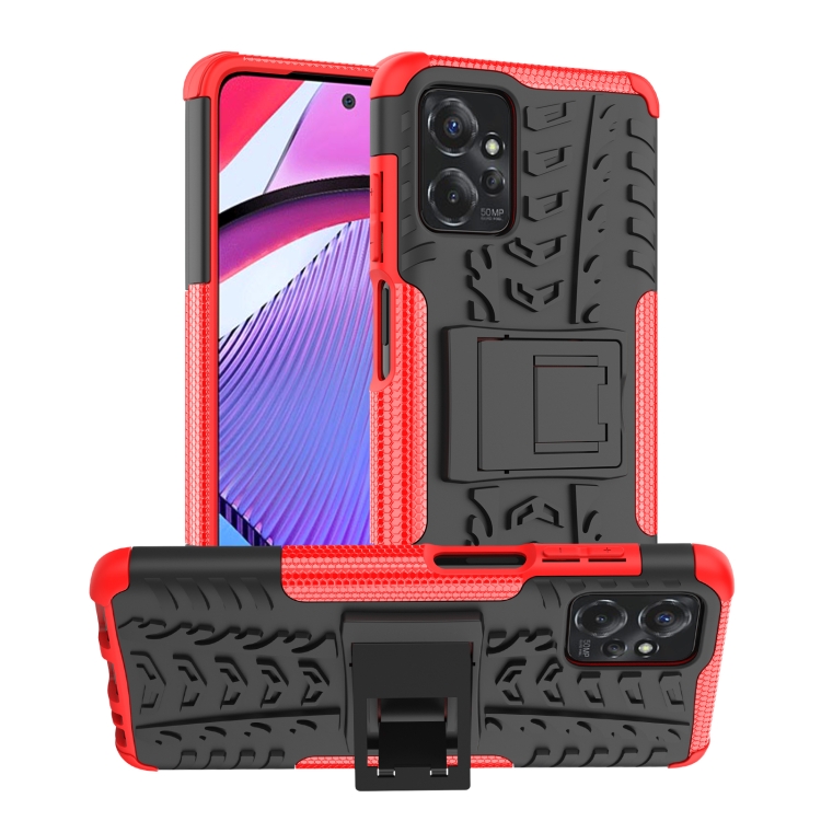 Tire Texture TPU + PC Phone Case with Holder