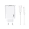 TOTU W123 100W USB Port Travel Charger with USB to USB -C / Type-C Data Cable Set