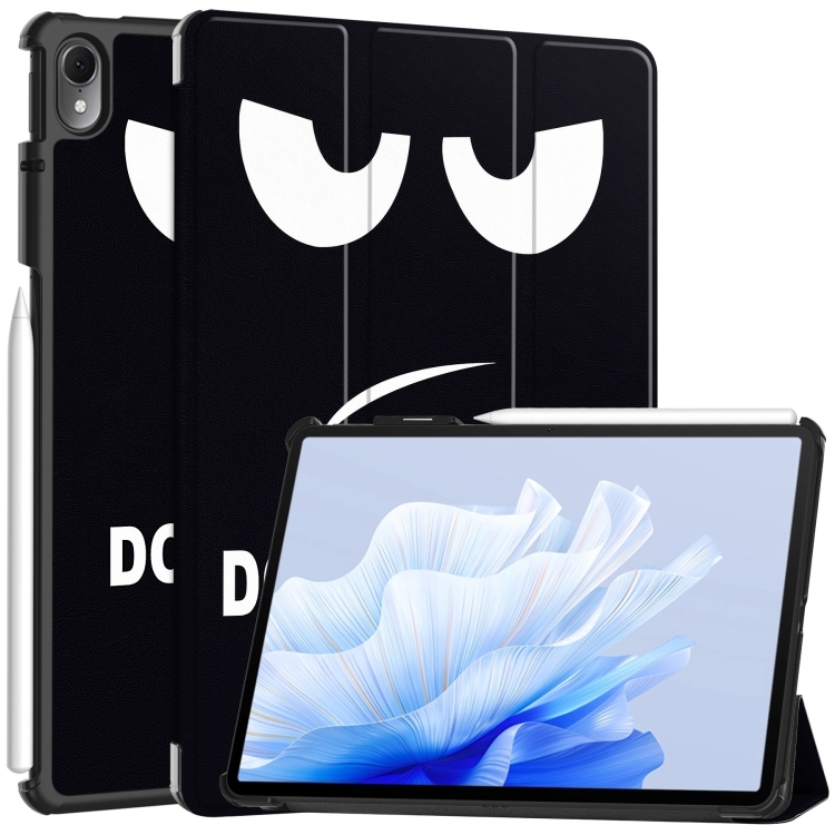 Custer Painted 3-Fold Holder Smart Leather Tablet Case