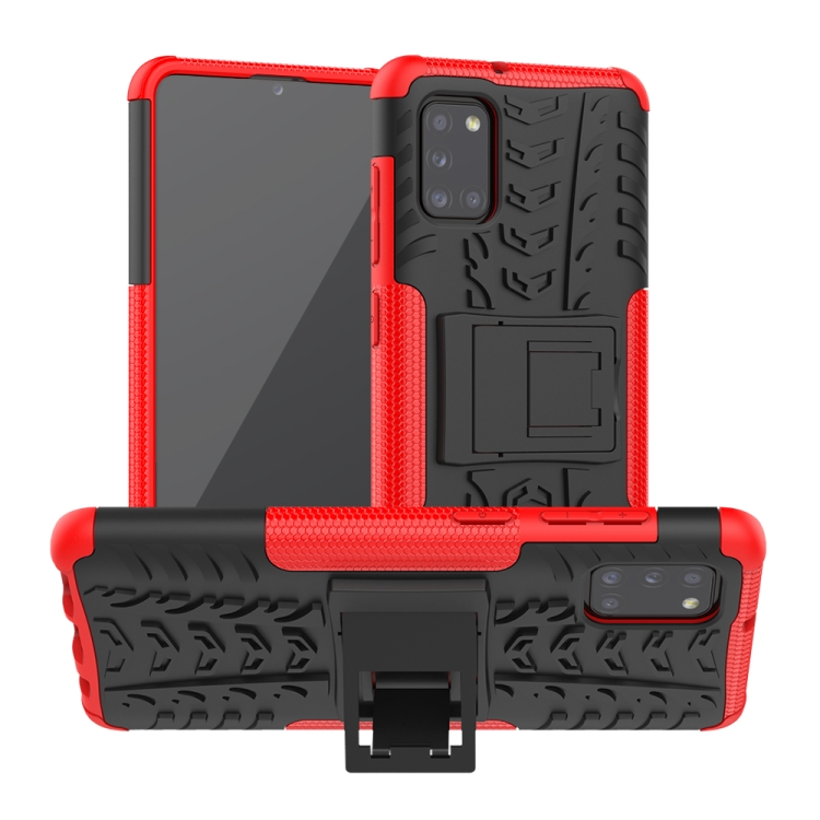 Tire Texture Shockproof TPU+PC Protective Case，with Holder