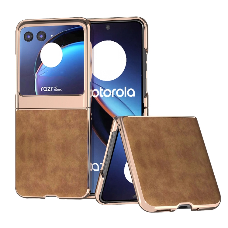 Nano Plating Retro Litchi Texture PU Phone Case