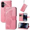 Butterfly Love Flower Embossed Leather Phone Case