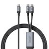 JOYROOM A21 100W Type-C to Dual Type-C 2 in 1 Charging Cable, Length: 1.5m