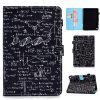 For Amazon Kindle Fire HD 8 (2020) Sewing Thread Horizontal Painted Flat Leather Case with Sleep Function & Pen Cover & Anti Skid Strip & Card Slot & Holder