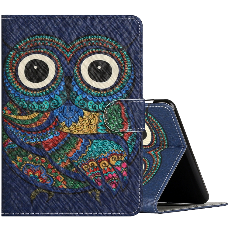 Colored Drawing Pattern Horizontal Flip PU Leather Case with Holder & Card Slot & Sleep / Wake-up Function