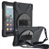 Shockproof Colorful Silicone + PC Protective Case with Holder & Shoulder Strap & Hand Strap