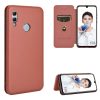 Carbon Fiber Texture Magnetic Horizontal Flip TPU + PC + PU Leather Case with Card Slot