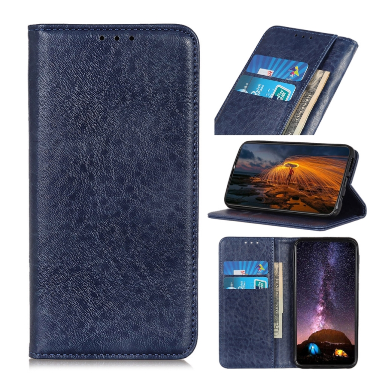 Magnetic Retro Crazy Horse Texture Horizontal Flip Leather Case with Holder & Card Slots & Photo Frame