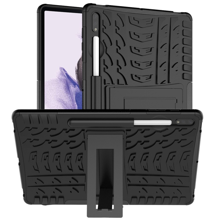 Tire Texture Shockproof TPU + PC Protective Case with Holder