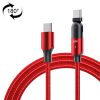 60W 3A USB-C / Type-C to Type-C 180 Degree Rotating Elbow Fast Charging Cable